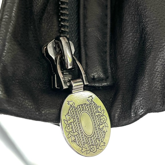 Elie Tahari Weave Pattern Leather Jacked - Picture 7 of 8